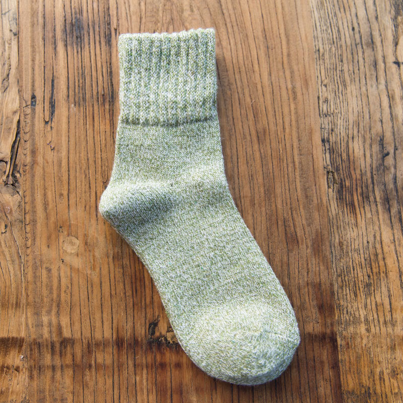 Women’s Winter Thermal Cotton Crew Socks – 5 Pairs Set