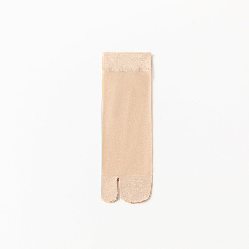 Breathable Thin Mid-Calf Socks – Solid Color Polyester Cotton