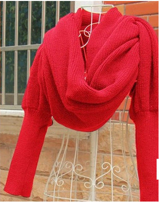 Oversized Knit Sweater Scarf – Soft Wool Blend Winter Wrap