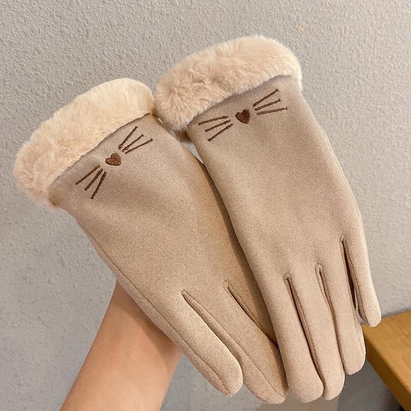 Fleece Lined Suede Winter Gloves – Warm & Stylish Mittens