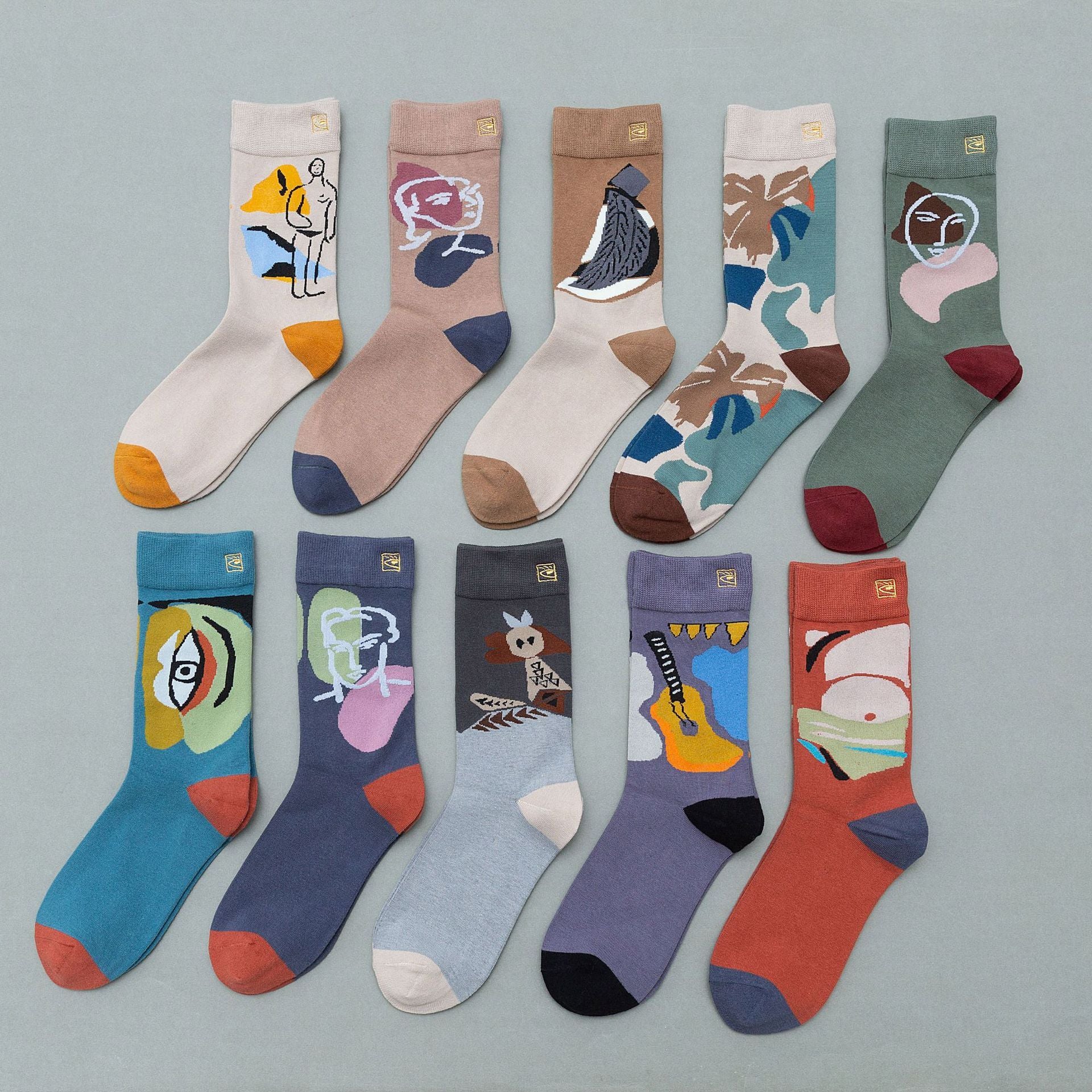 Graffiti Character Cotton Crew Socks – Street Style