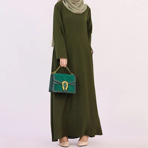 HIA Essential Long-Sleeve Abaya — Coffee