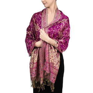 Paisley Border Fringe Shawl — product image 18 | HIA