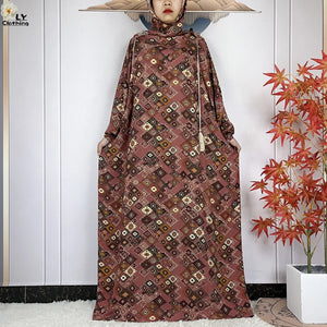Patterned Hooded Prayer Dress in Print 04 — HIA