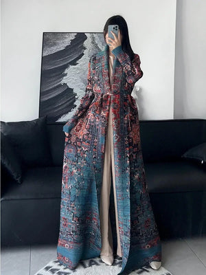 Statement Pleated Open Abaya — design and styling view 15