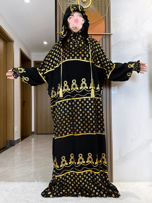 Ornate Gold-Print Prayer Dress | HIA