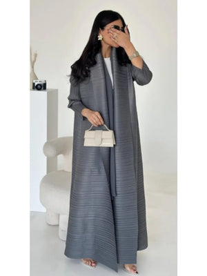 Pleated Open Abaya — design and styling view 9