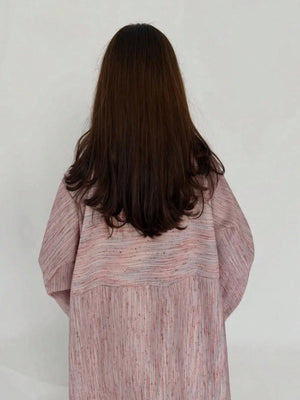 HIA Rose Texture Open Abaya and Hijab Set — product view 4