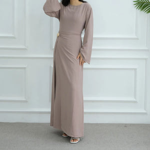Draped-Waist A-Line Maxi Dress — Taro | HIA
