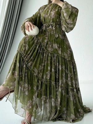 HIA Botanical Tiered Maxi Dress — floral dress styling and detail 7