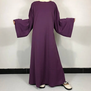 Purple Classic Nida Belted Abaya