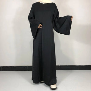 Black Classic Nida Belted Abaya
