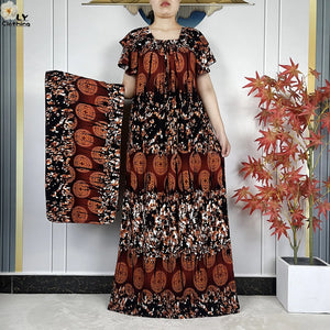 Ornamental Print Dress & Scarf Set in Print 03 — HIA