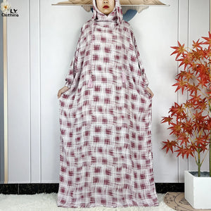 Patterned Hooded Prayer Dress in Print 06 — HIA