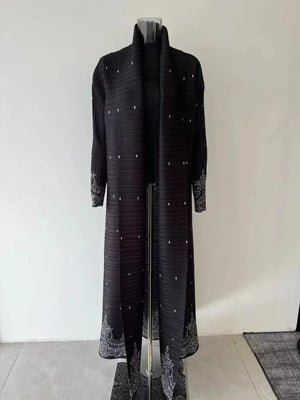 Statement Pleated Open Abaya — design and styling view 7