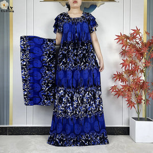 Ornamental Print Dress & Scarf Set in Print 01 — HIA