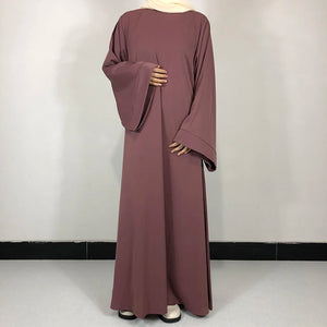 Dusty pink Classic Nida Belted Abaya