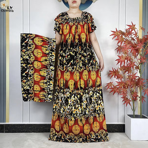 Ornamental Print Dress & Scarf Set in Print 04 — HIA