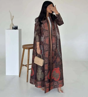 Pleated Open Abaya — design and styling view 19