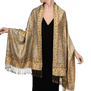 Paisley Border Fringe Shawl — product image 10 | HIA