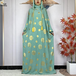 Printed Hooded Prayer Dress — Mint | HIA