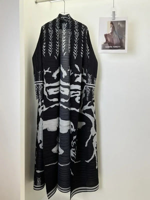 Statement Pleated Open Abaya — design and styling view 4