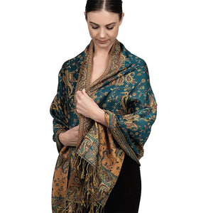 Paisley Border Fringe Shawl — product image 17 | HIA