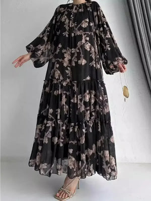 HIA Botanical Tiered Maxi Dress — floral dress styling and detail 4