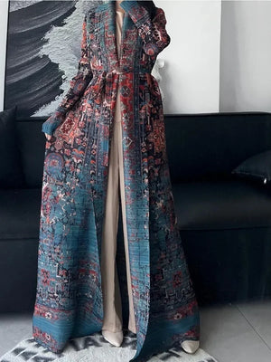 Statement Pleated Open Abaya — design and styling view 2