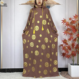Printed Hooded Prayer Dress — Mocha | HIA