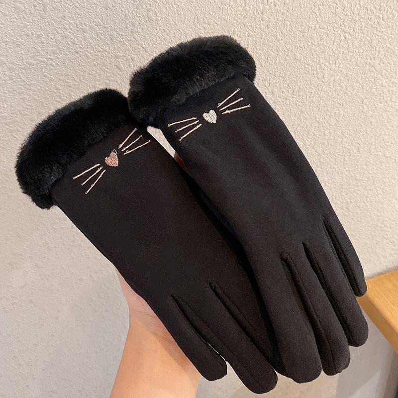 Fleece Lined Suede Winter Gloves – Warm & Stylish Mittens