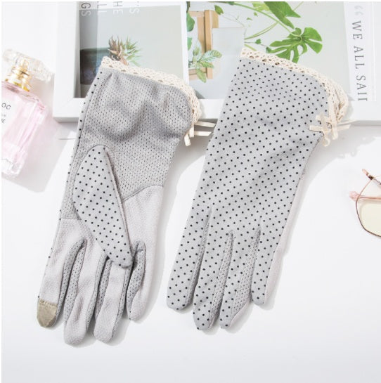 Thin Non-Slip Breathable Touch Screen Gloves ā Cotton Short Finger Design