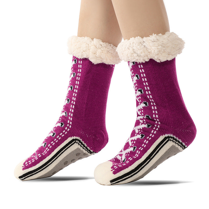 Women’s Berber Fleece Room Socks – Thickened Winter Warm Indoor Design