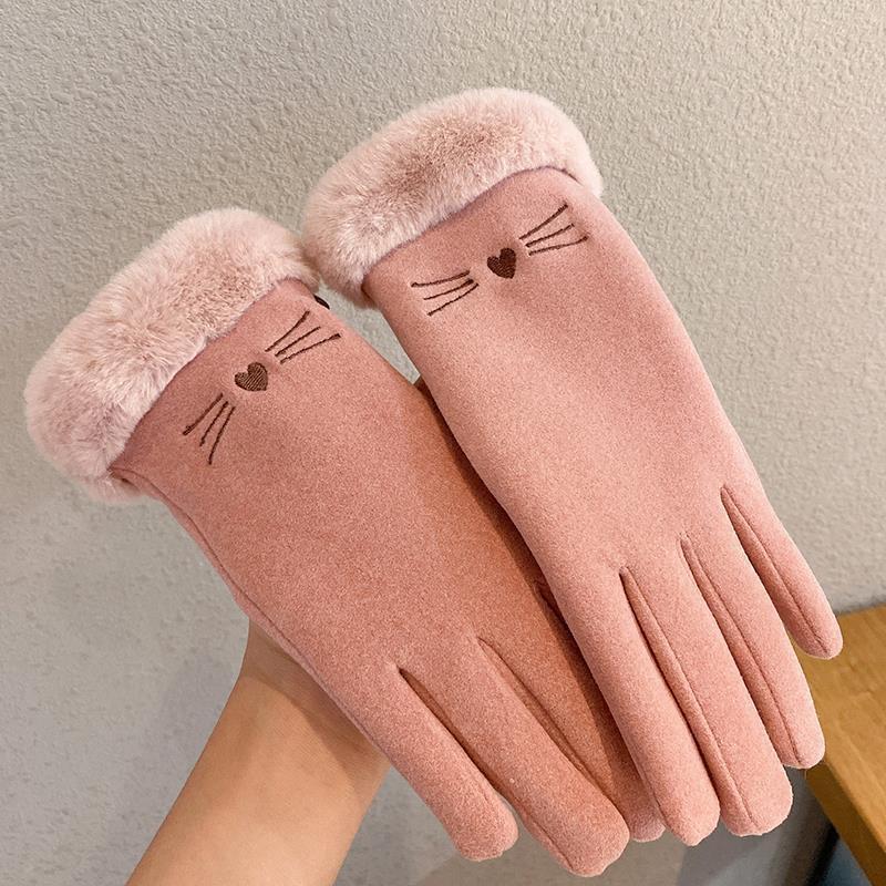 Fleece Lined Suede Winter Gloves – Warm & Stylish Mittens