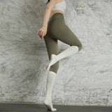 Women’s Non-Slip Long Sports Socks – Five-Finger Yoga & Pilates Cotton Stockings