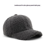 Unisex Lamb Wool Baseball Cap – Warm & Stylish Curved Brim Hat