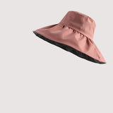 Women’s Wide Brim Cotton Sun Hat – Anti-UV Korean Fisherman Style