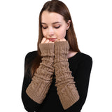 Twist Knit Arm Warmers – Fingerless Winter Sleeve Covers