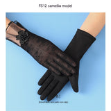 Lightweight Breathable Lace Sun Protection Gloves – Elegant Women’s UV Gloves