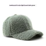 Unisex Lamb Wool Baseball Cap – Warm & Stylish Curved Brim Hat