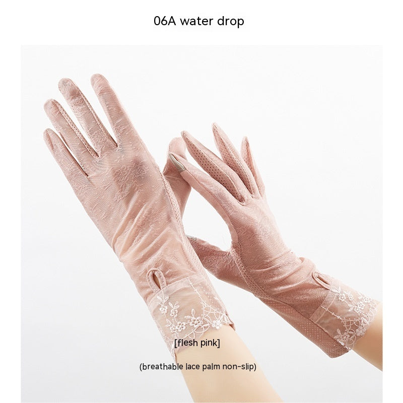 Lightweight Breathable Lace Sun Protection Gloves – Elegant Women’s UV Gloves