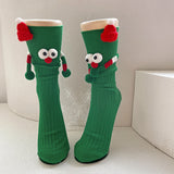 Cartoon Christmas Cotton Socks – Cute Medium Tube for Adults & Children