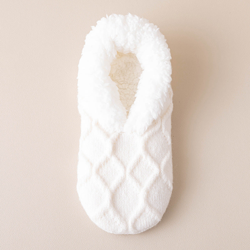 Unisex Plush Winter Slipper Socks – Non-Slip Fuzzy Thermal Floor Socks