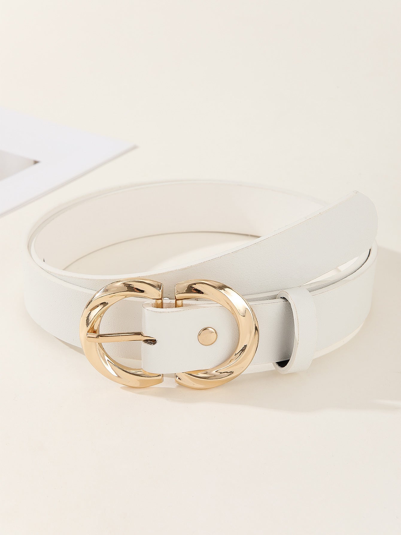 Exquisite Snap Button Waist Belt – Minimalist Fashion Belt for Women (105cm)