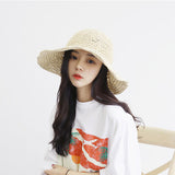Women’s Raffia Straw Fisherman Hat – Summer Wide Brim Sun Hat
