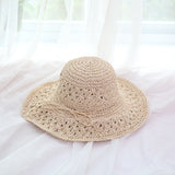Women’s Summer Hollow Crochet Straw Hat – Breathable & Lightweight