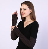 Twist Knit Arm Warmers – Fingerless Winter Sleeve Covers