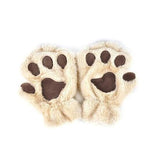Winter Cute Cat Paw Gloves – Half Cover Short Finger Mittens