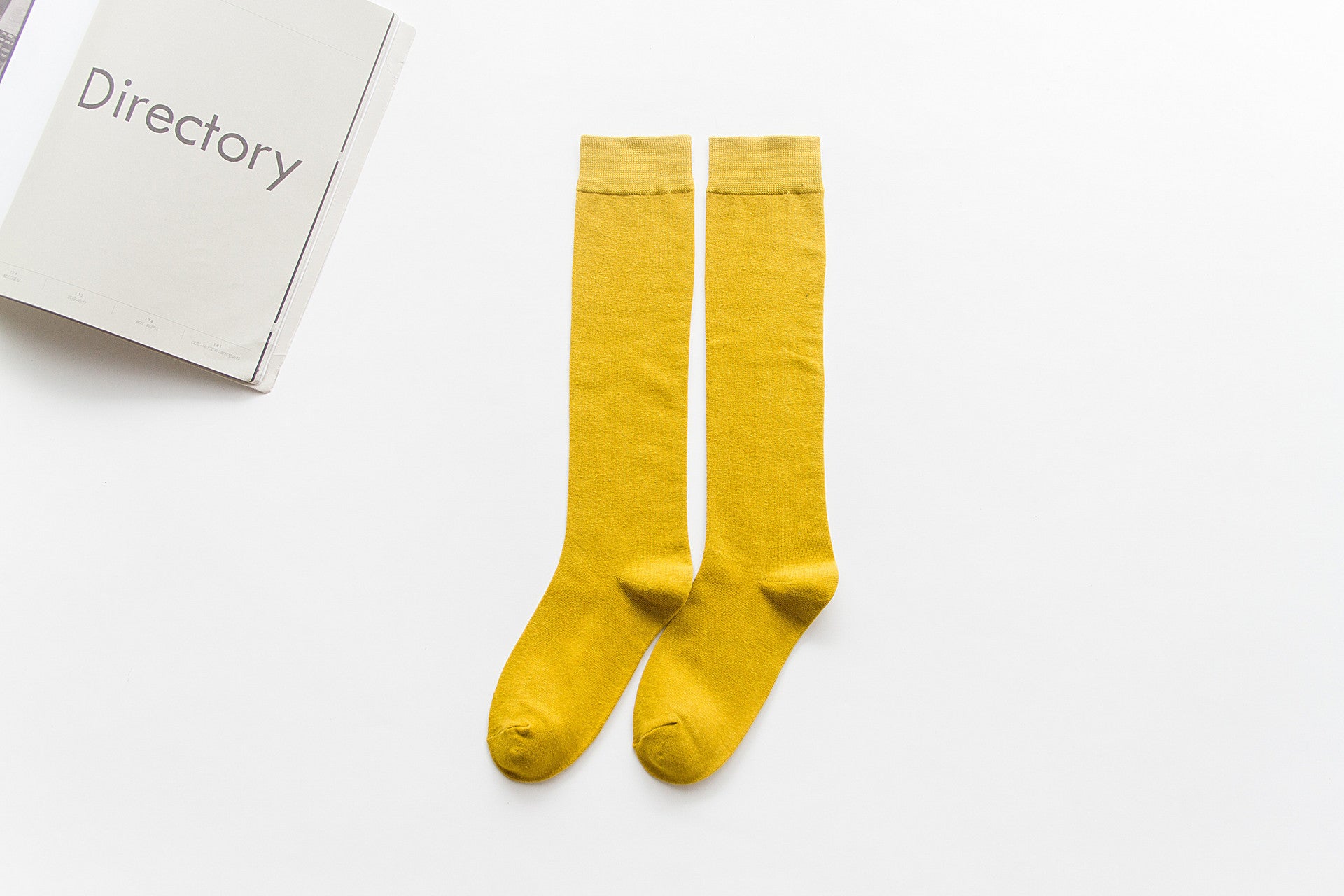 Japanese-Style Cotton Knee Socks – Long Pile Warm Design