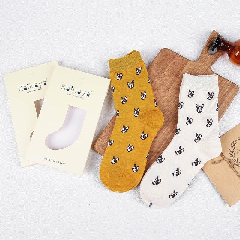 Animal Life Cotton Socks – Cartoon Jacquard Crew Socks for Men & Women